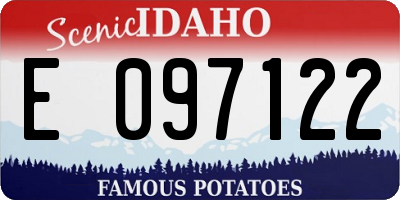 ID license plate E097122