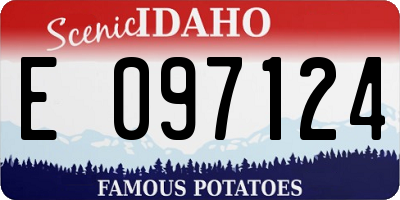 ID license plate E097124