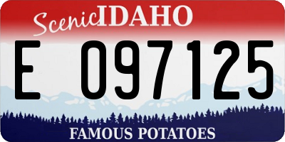 ID license plate E097125