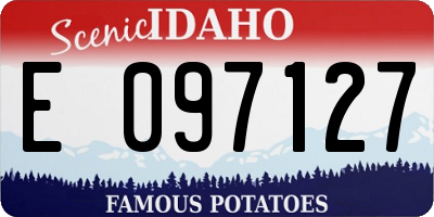 ID license plate E097127