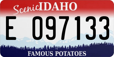 ID license plate E097133