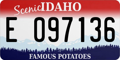 ID license plate E097136
