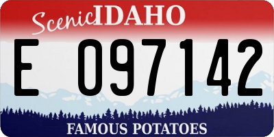 ID license plate E097142