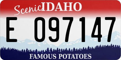 ID license plate E097147