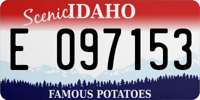 ID license plate E097153