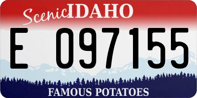 ID license plate E097155