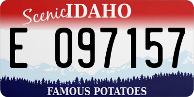 ID license plate E097157