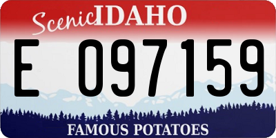 ID license plate E097159