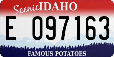 ID license plate E097163