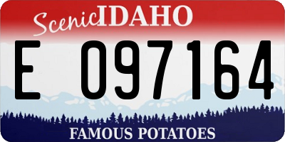ID license plate E097164