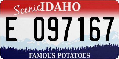 ID license plate E097167