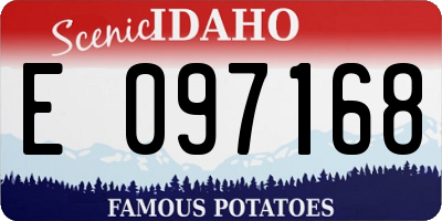 ID license plate E097168