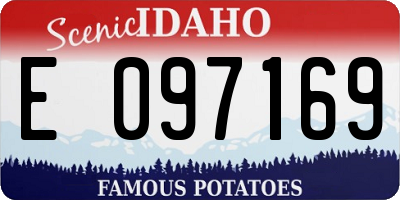 ID license plate E097169