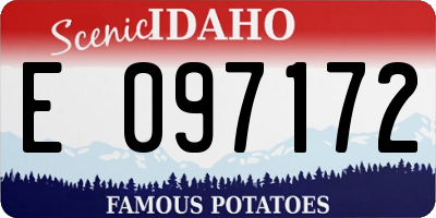 ID license plate E097172