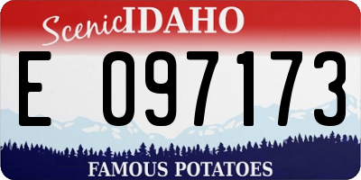 ID license plate E097173
