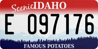 ID license plate E097176