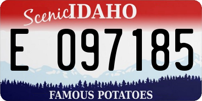 ID license plate E097185