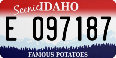 ID license plate E097187