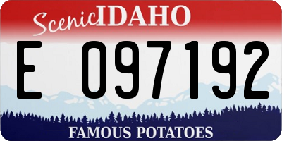 ID license plate E097192