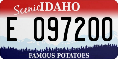 ID license plate E097200