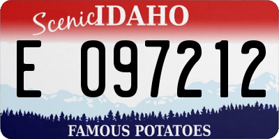 ID license plate E097212
