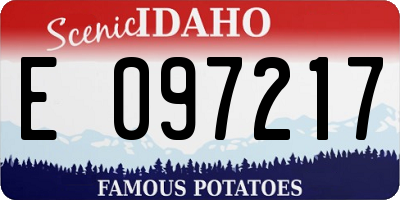 ID license plate E097217