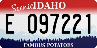 ID license plate E097221