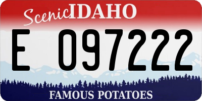 ID license plate E097222