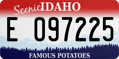ID license plate E097225