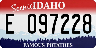 ID license plate E097228
