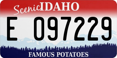 ID license plate E097229