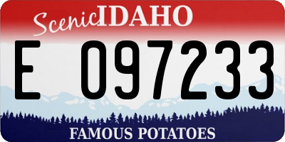 ID license plate E097233
