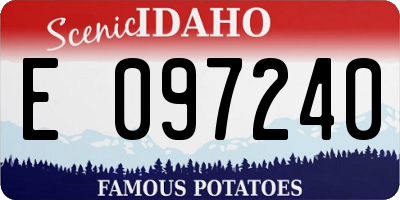 ID license plate E097240