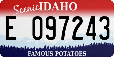 ID license plate E097243