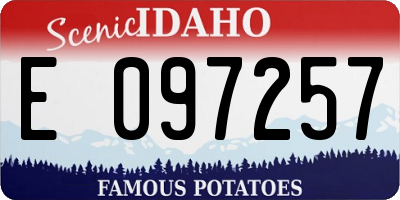 ID license plate E097257