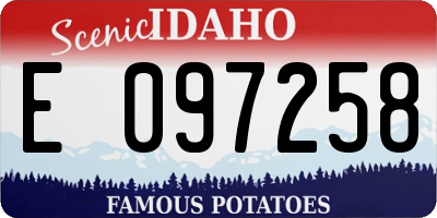 ID license plate E097258