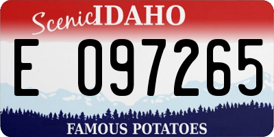 ID license plate E097265