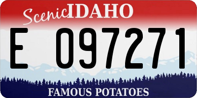ID license plate E097271