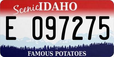 ID license plate E097275