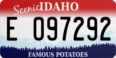ID license plate E097292