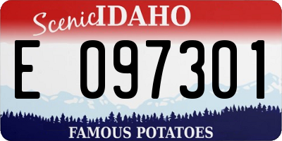 ID license plate E097301