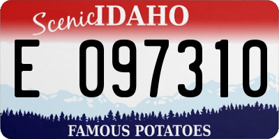 ID license plate E097310