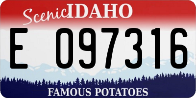 ID license plate E097316