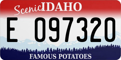 ID license plate E097320