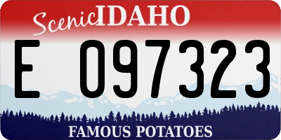 ID license plate E097323