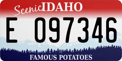 ID license plate E097346