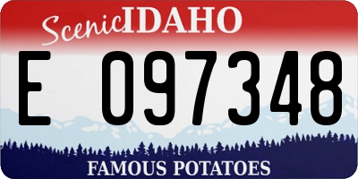 ID license plate E097348