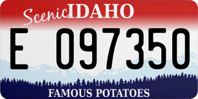 ID license plate E097350