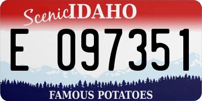 ID license plate E097351