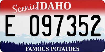 ID license plate E097352
